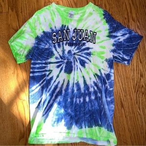 Green and Blue Tie Dye T Shirt-San Juan Puerto Rico